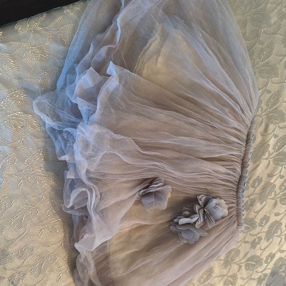 Elegant Tulle Skirt with Floral Accents